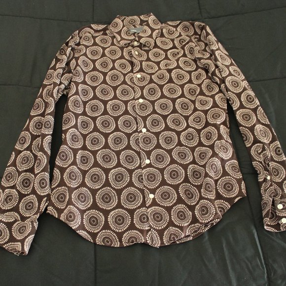 Vince Faded Purple Circle Print Button Down Shirt - Picture 1 of 3